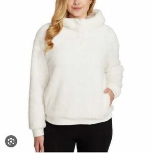 Lukka Lux white Sherpa hoodie, Sz L